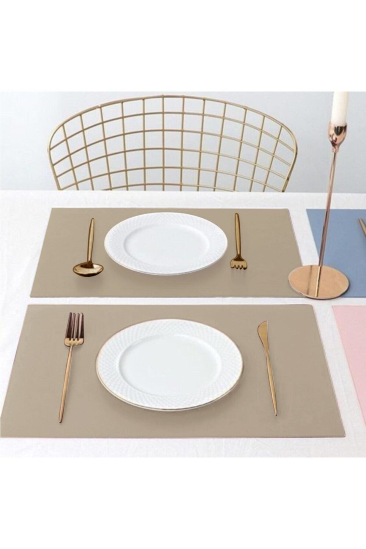 Vıluxe 8 Adet Deri Amerikan Servis 35x43