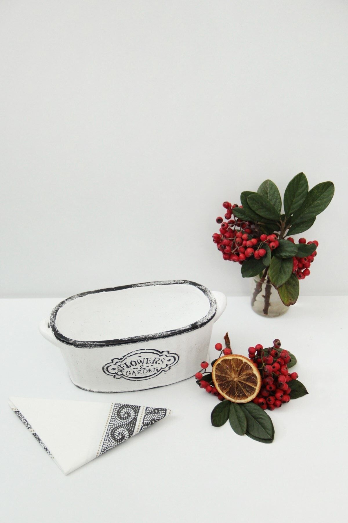 Flowers Garden Çok Amaçlı Ekmeklik/saksı/peçetelik - Görsel 2